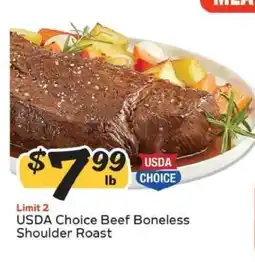 Winn Dixie USDA Choice Beef Boneless Shoulder Roast offer