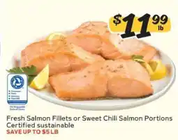 Winn Dixie Fresh Salmon Fillets or Sweet Chili Salmon Portions offer