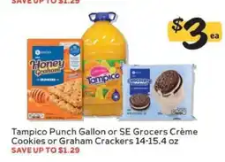 Winn Dixie Tampico Punch Gallon or SE Grocers Crème Cookies or Graham Crackers offer