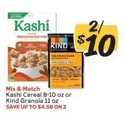 Winn Dixie Kashi Cereal or Kind Granola offer