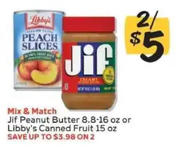 Winn Dixie Jif Peanut Butter or Libby's Canned Fruit offer