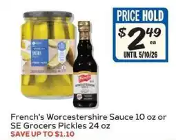 Winn Dixie French's Worcestershire Sauce or SE Grocers Pickles offer
