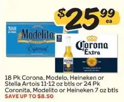 Winn Dixie 18 Pk Corona, Modelo, Heineken or Stella Artois offer