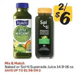 Winn Dixie Naked or Sol-ti Superade Juice offer