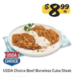 Winn Dixie USDA Choice Beef Boneless Cube Steak offer