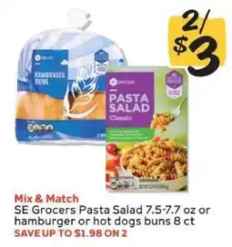 Winn Dixie SE Grocers Pasta Salad or Buns offer