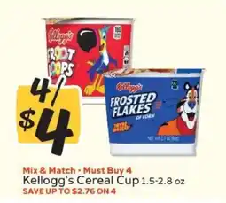 Winn Dixie Kellogg's Cereal Cup offer