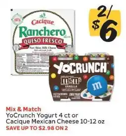 Winn Dixie YoCrunch Yogurt or Cacique Mexican Cheese offer