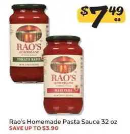 Winn Dixie Rao's Homemade Pasta Sauce 32 oz offer