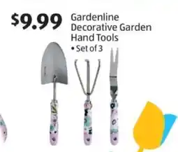 Aldi Gardenline Decorative Garden Hand Tools offer