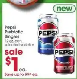 Giant Eagle Pepsi Prebiotic Singles offer