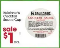 Giant Eagle Kelchner's Cocktail Sauce Cup offer
