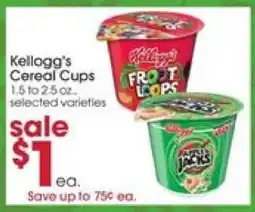 Giant Eagle Kellogg's Cereal Cups offer