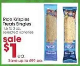 Giant Eagle Rice Krispies Treats Singles offer