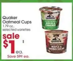 Giant Eagle Quaker Oatmeal Cups offer