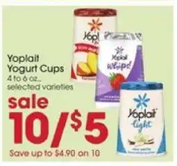 Giant Eagle Yoplait Yogurt Cups offer