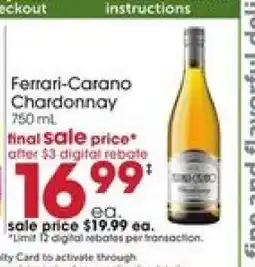 Giant Eagle Ferrari-Carano Chardonnay offer