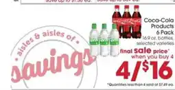 Giant Eagle Coca-Cola Products 6 Pack offer
