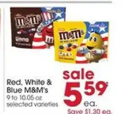 Giant Eagle Red, White & Blue M&M's offer