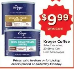 Kroger Kroger Coffee offer