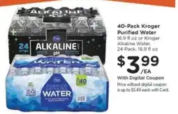 Kroger 40-Pack Kroger Purified Water offer