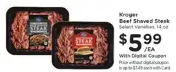 Kroger Kroger Beef Shaved Steak offer