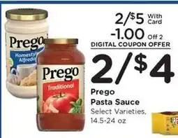 Kroger Prego Pasta Sauce offer