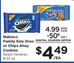 Kroger Nabisco Family Size Oreo or Chips Ahoy! Cookies offer