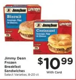 Kroger Jimmy Dean Frozen Breakfast Sandwiches offer