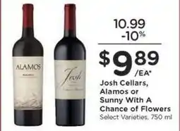 Kroger Josh Cellars, Alamos or Sunny With A Chance of Flowers offer