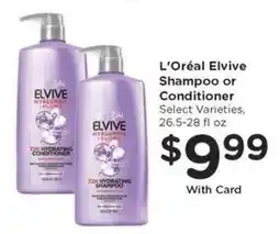 Kroger L' Oréal Elvive Shampoo or Conditioner offer