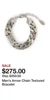 Nordstrom Men's Arrow Chain Textured Bracelet offer