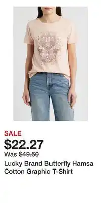Nordstrom Lucky Brand Butterfly Hamsa Cotton Graphic T-Shirt offer
