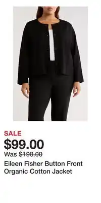 Nordstrom Eileen Fisher Button Front Organic Cotton Jacket offer