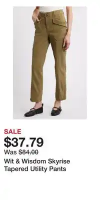 Nordstrom Wit & Wisdom Skyrise Tapered Utility Pants offer