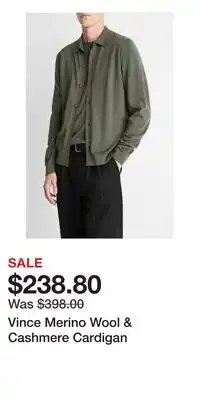 Nordstrom Vince Merino Wool & Cashmere Cardigan offer