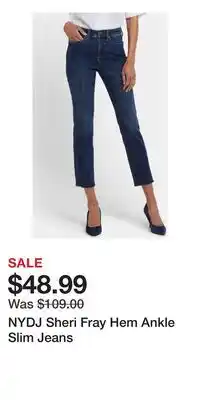 Nordstrom NYDJ Sheri Fray Hem Ankle Slim Jeans offer