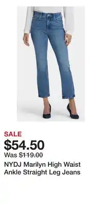 Nordstrom NYDJ Marilyn High Waist Ankle Straight Leg Jeans offer