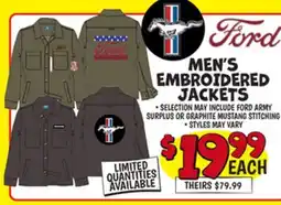 Ollie's Ford MEN'S EMBROIDERED JACKETS offer