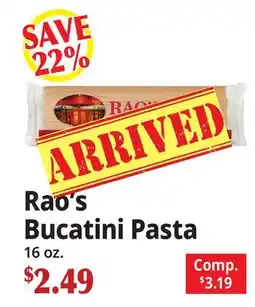Ocean State Job Lot Rao's Bucatini Pasta offer