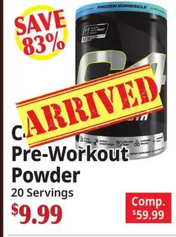Ocean State Job Lot C4 Pre-Workout Powder offer