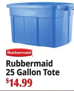 Ocean State Job Lot Rubbermaid 25 Gallon Tote offer