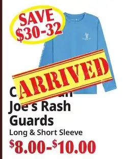 Ocean State Job Lot Joe's Rash Guards offer