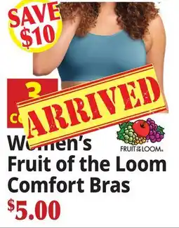 Ocean State Job Lot Women's Fruit of the Loom Comfort Bras offer