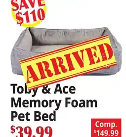 Ocean State Job Lot Toby & Ace Memory Foam Pet Bed offer