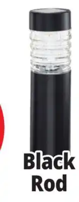 Ocean State Job Lot Outdoor Living Accents Black Solar Light Rod 15 offer