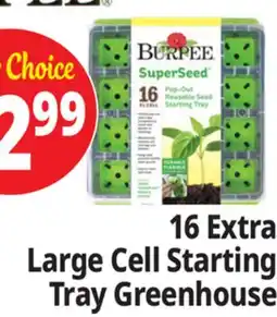 Ocean State Job Lot Burpee SuperSeed Pop-Out Reusable Seed Starting Tray 16XL-Cell offer