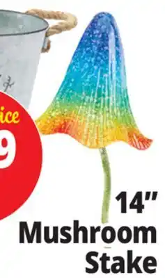 Ocean State Job Lot Outdoor Living Accents Metal Mushroom Stake 14 offer