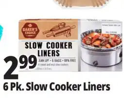 Ocean State Job Lot Baker's Choice Slow Cooker Liners 6 Count offer
