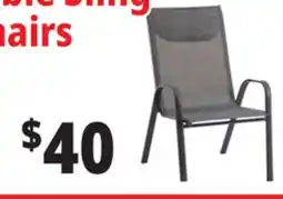 Ocean State Job Lot Steel Stacking Sling Chair offer